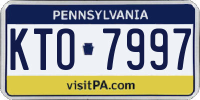 PA license plate KTO7997