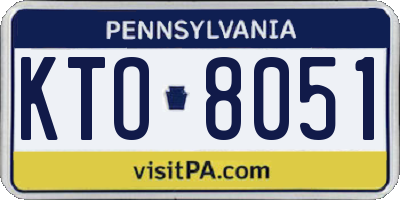 PA license plate KTO8051