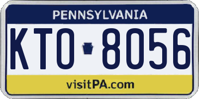 PA license plate KTO8056