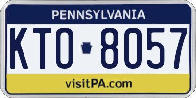 PA license plate KTO8057