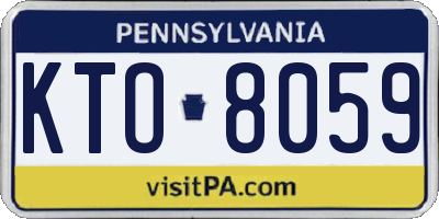 PA license plate KTO8059