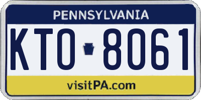PA license plate KTO8061