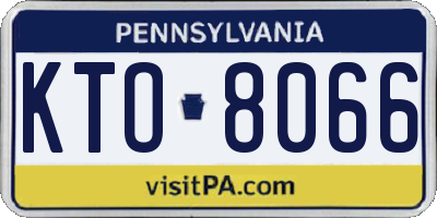PA license plate KTO8066
