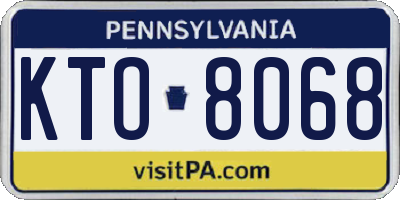 PA license plate KTO8068