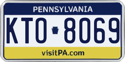 PA license plate KTO8069