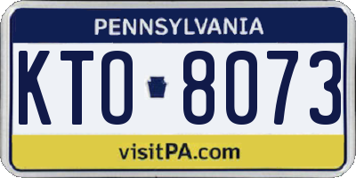 PA license plate KTO8073
