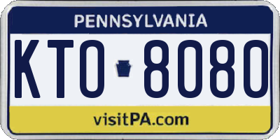 PA license plate KTO8080