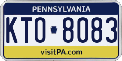 PA license plate KTO8083