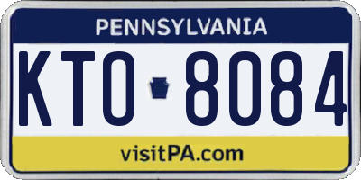PA license plate KTO8084