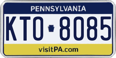 PA license plate KTO8085