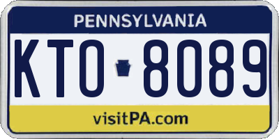 PA license plate KTO8089