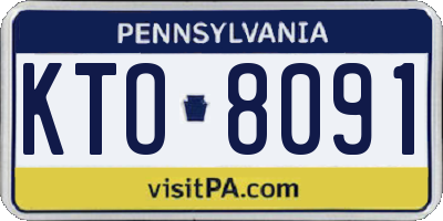 PA license plate KTO8091