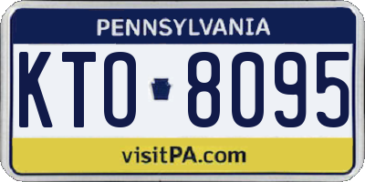 PA license plate KTO8095