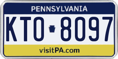 PA license plate KTO8097