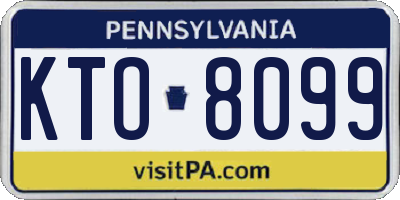 PA license plate KTO8099