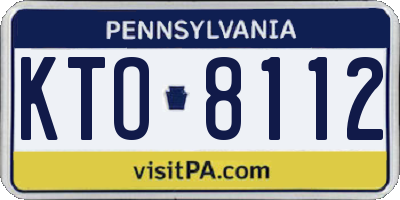 PA license plate KTO8112