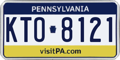 PA license plate KTO8121