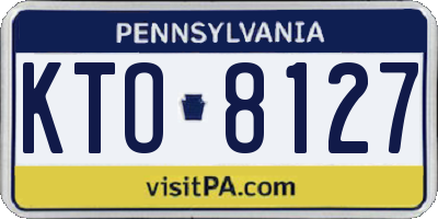 PA license plate KTO8127