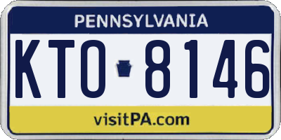 PA license plate KTO8146
