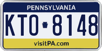 PA license plate KTO8148