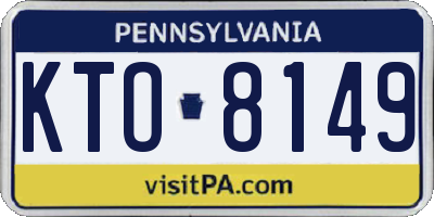 PA license plate KTO8149