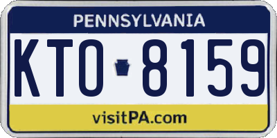 PA license plate KTO8159