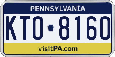 PA license plate KTO8160
