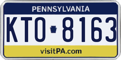 PA license plate KTO8163