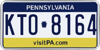 PA license plate KTO8164
