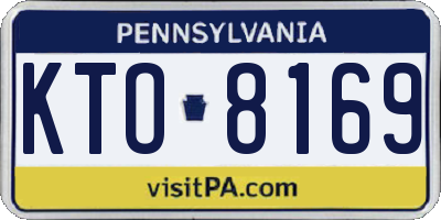 PA license plate KTO8169