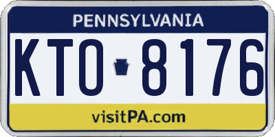 PA license plate KTO8176