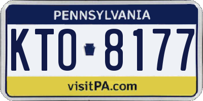 PA license plate KTO8177