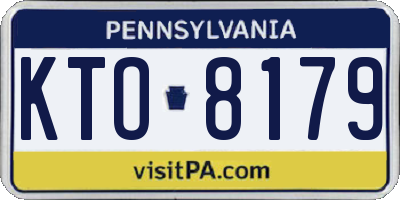 PA license plate KTO8179