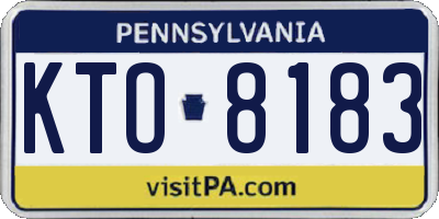 PA license plate KTO8183