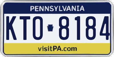 PA license plate KTO8184