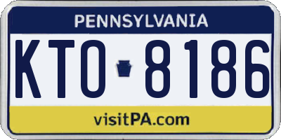 PA license plate KTO8186