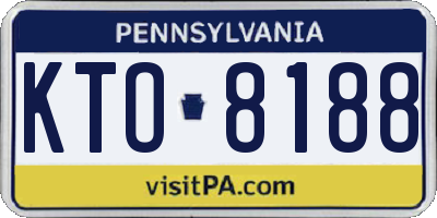 PA license plate KTO8188
