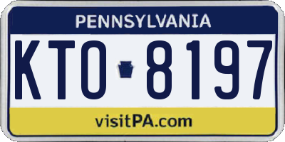 PA license plate KTO8197