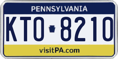 PA license plate KTO8210