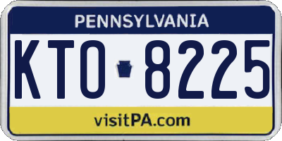 PA license plate KTO8225