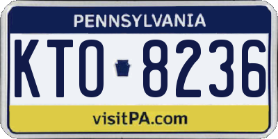 PA license plate KTO8236