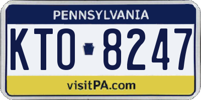 PA license plate KTO8247