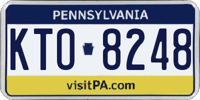 PA license plate KTO8248