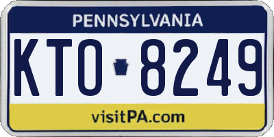 PA license plate KTO8249