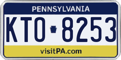 PA license plate KTO8253