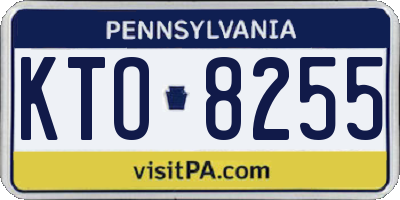 PA license plate KTO8255