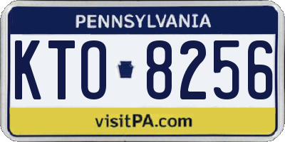 PA license plate KTO8256