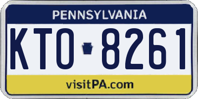 PA license plate KTO8261