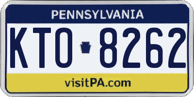 PA license plate KTO8262