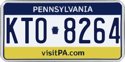PA license plate KTO8264